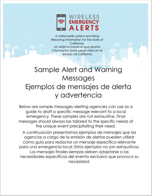 Image of the Sample AW Messages spanish document